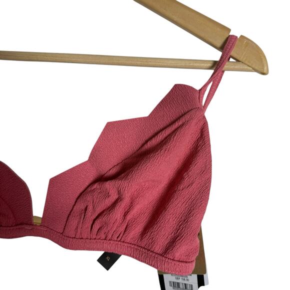 ViX Firenze Imani Tri Parallel Pink Geometric Cut Bikini Swimsuit Top Size XL - Picture 9 of 14